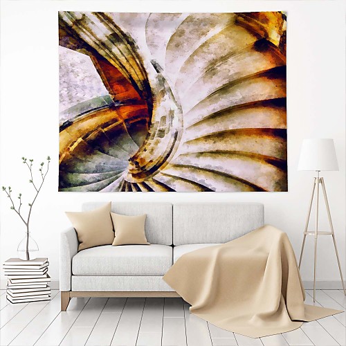

Wall Tapestry Art Deco Blanket Curtain Picnic Table Cloth Hanging Home Bedroom Living Room Dormitory Decoration Polyester Fiber Abstract Modern Spiral Staircase