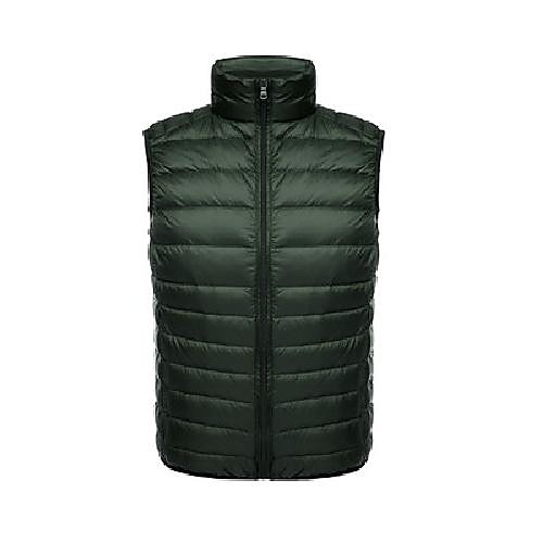 

autumn and winter men's down jacket thin warm down vest slim coat gray