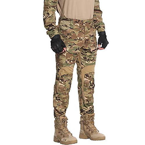 

men's assault tactical pants, lightweight outdoor hiking military combat cargo trousers g2wf cp camo
