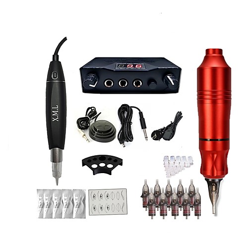 

BaseKey Professional Tattoo Kit Tattoo Machine - 2 pcs Tattoo Machines, Professional / Best Quality / Light and Convenient Aluminum Alloy Tattoo Pen / Case Included