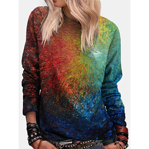 

Women's Pullover Sweatshirt Graphic Daily 3D Print Casual Hoodies Sweatshirts Green Royal Blue