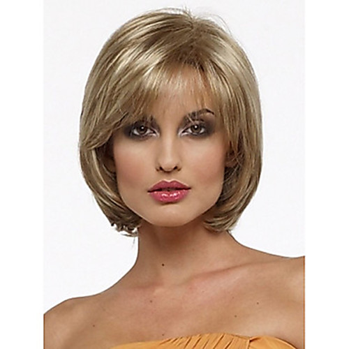 

Synthetic Wig Hathaway Middle Part Wig Blonde Short Curly Golden Blonde Synthetic Hair 12 inch Women Synthetic Sexy Lady Hairstyle
