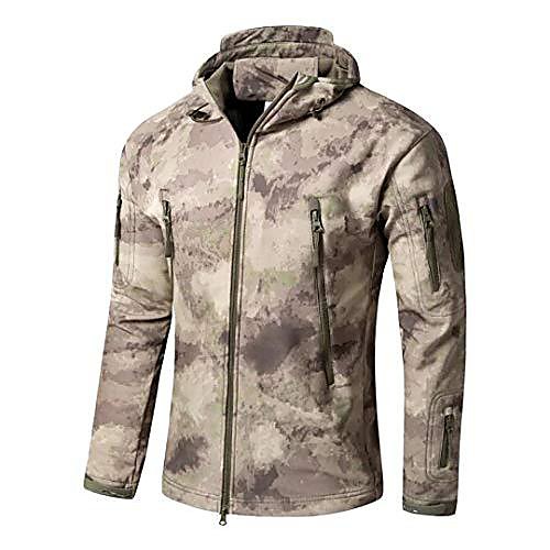 

Hoodie Jacket Outdoor Thermal Warm Waterproof Windproof Wear Resistance Coat Top Camping / Hiking Hunting Fishing Jungle camouflage Digital Desert ArmyGreen