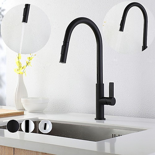 

Kitchen faucet - Single Handle One Hole Electroplated / Painted Finishes Pull-out / ‏Pull-down / Tall / ‏High Arc Other Contemporary Kitchen Taps