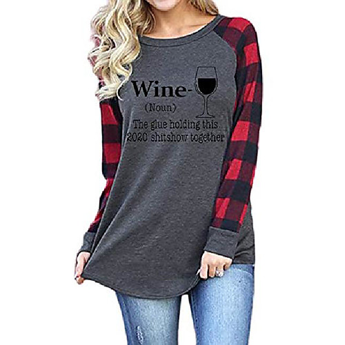 

women long sleeve wine sweatshirt the glue holding this 2020 shitshow together blouse (1-grey,small)