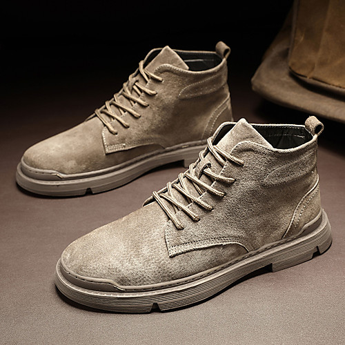 

Men's Boots Casual Boots Casual Daily Pigskin Booties / Ankle Boots Black Brown Gray Winter