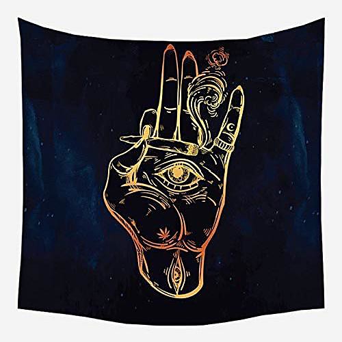 

wall tapestry for bedroom wall hanging tapestry mandala ethnic tapestry smoking hand wall blanket farmhouse bohemian hippie constellation tapestry a,(91 x 59 in)