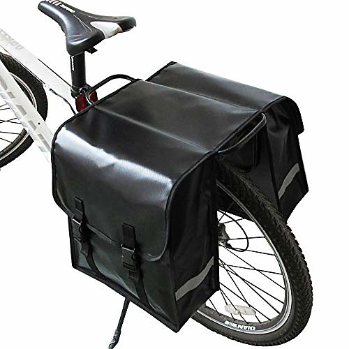 

outdoor riding bicycle bag super waterproof fabric mountain bike rear frame trunk bag (silver-40l)