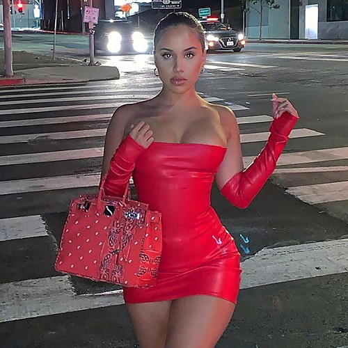 

Women's Sheath Dress Short Mini Dress Black Red Brown Sleeveless Solid Color Fall Spring Off Shoulder Hot Sexy 2021 S M L