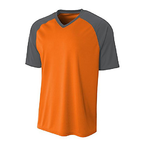 

mens strike raglan tee, 3xl, safety orange/graphite