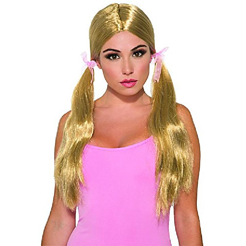 

party long pigtail wig, blonde