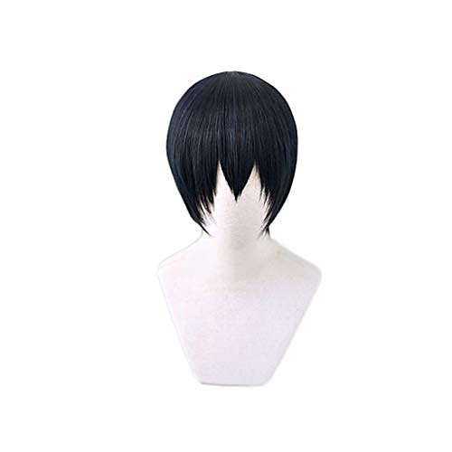 

haikyuu!! tobio kageyama short black wig high school volleyball club hair cosplay