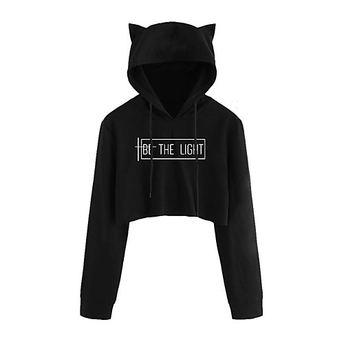 

Women's Pullover Hoodie Sweatshirt Graphic Text Plain Daily Basic Casual Hoodies Sweatshirts Black Red Green / Letter