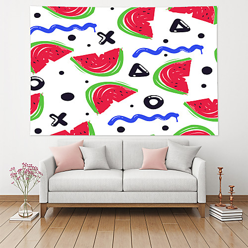 

Wall Tapestry Art Decor Blanket Curtain Picnic Table Cloth Hanging Home Bedroom Living Room Decoration Polyester Geometric Graphic Fruit Watermelon