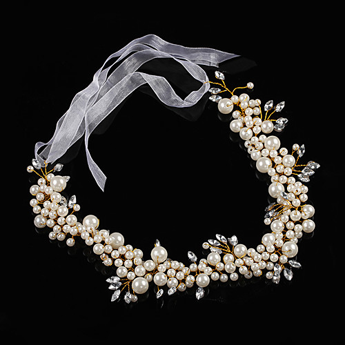 

Imitation Pearl / Rhinestone / Alloy Headpiece with Rhinestone / Imitation Pearl 1 Piece Wedding Headpiece