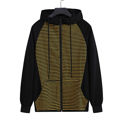 

Men's Pullover Hoodie Sweatshirt Lines / Waves Casual Hoodies Sweatshirts White Orange