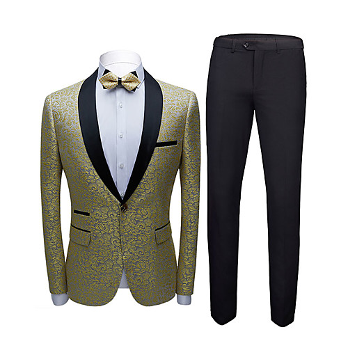 

Tuxedos Tailored Fit / Standard Fit Shawl Collar Single Breasted One-button Cotton Blend / Cotton / Polyester Snowflake