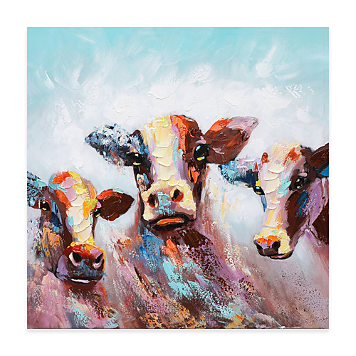 

Cattle Oil Painting On Canvas Abstract Contemporary Art Wall Paintings Handmade Painting Home Office Decorations Canvas Wall Art Painting Rolled Canvas(No Frame)