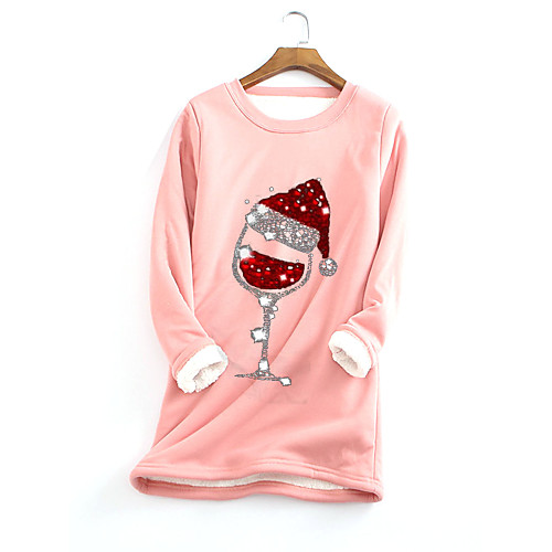 

Women's Pullover Sweatshirt Graphic Christmas Christmas Hoodies Sweatshirts Blue Purple Red