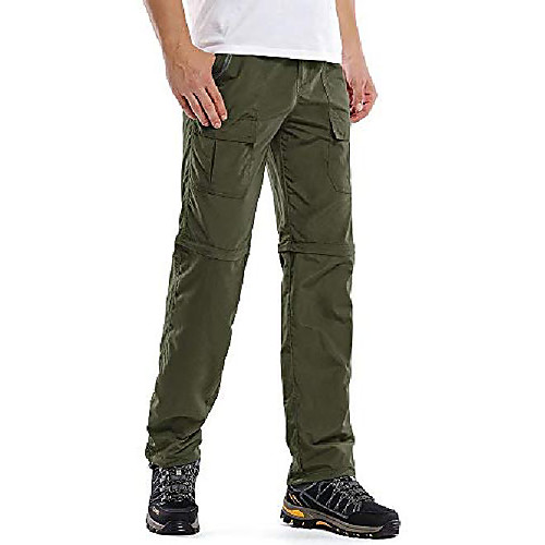 

hiking pants men convertible quick dry durable cargo fishing uv protection safari pants,6062,army green,30