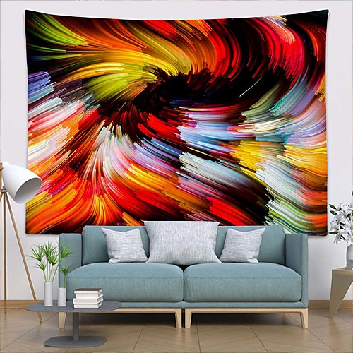 

Wall Tapestry Art Deco Blanket Curtain Picnic Table Cloth Hanging Home Bedroom Living Room Dormitory Decoration Polyester Fiber Novelty Modern Oil Painting Color Swirl