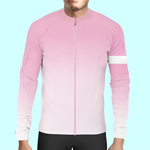

CAWANFLY Men's Long Sleeve Cycling Jersey Pink Bike Jersey Top Mountain Bike MTB Road Bike Cycling Quick Dry Sports Clothing Apparel / Stretchy