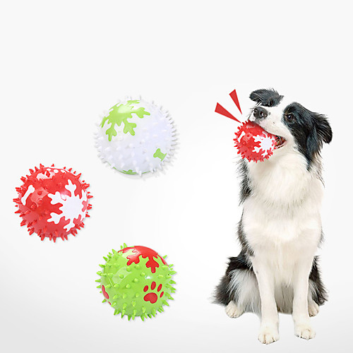 

Chew Toy Interactive Toy Christmas Toy Dog Toy Dog Play Toy Dog 1pc Ball Pet Exercise Releasing Pressure TPR Gift Pet Toy Pet Play