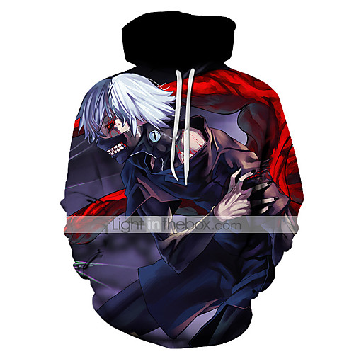 

men's cartoon naruto cosplay 3d print hoodie pullover hooded sweatshirt with front pocket (medium, color 6)
