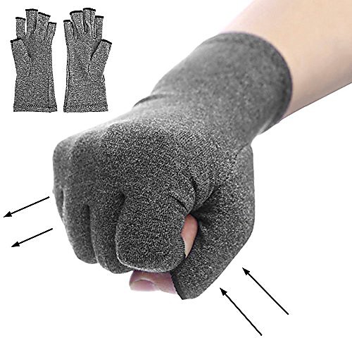 

arthritis gloves - compression gloves for rheumatoid & osteoarthritis - hand gloves provide arthritic joint pain symptom relief - men & women - open finger (s)