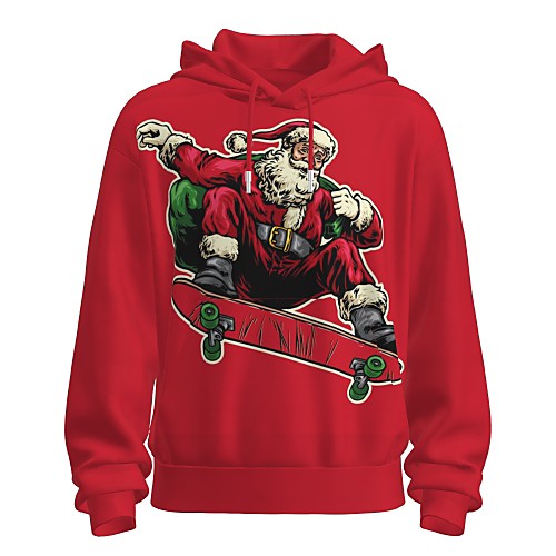 

Men's Pullover Hoodie Sweatshirt Print Graphic 3D Front Pocket Christmas Daily 3D Print 3D Print Christmas Hoodies Sweatshirts Red