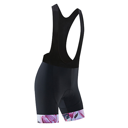 

21Grams Women's Cycling Padded Shorts Cycling Bib Shorts Bike Shorts Bib Shorts Padded Shorts / Chamois Breathable Quick Dry Moisture Wicking Sports Floral Botanical White / Black / BlackWhite