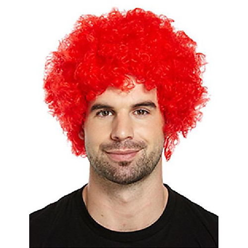 

men's clown outfit stage party toddler fancy dress accessory(wig#) one size: regular clown wig red