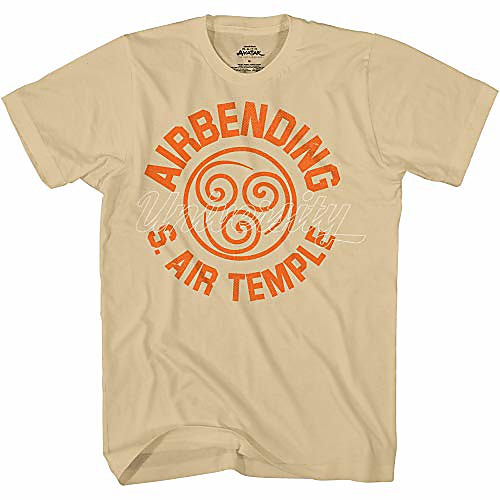 

air bending university logo air nation t-shirt(cream,medium)