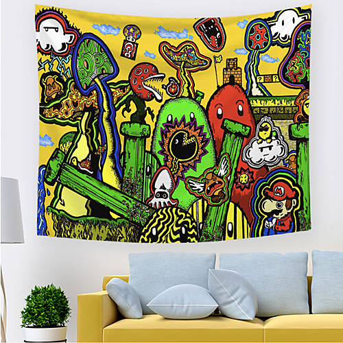 

Wall Tapestry Art Decor Blanket Curtain Picnic Tablecloth Hanging Home Bedroom Living Room Dorm Decoration Polyester Colorful Cartoon Character Views