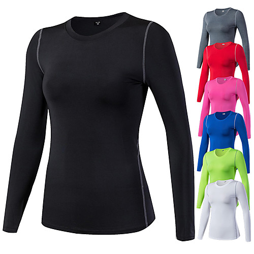 

YUERLIAN Women's Long Sleeve Compression Shirt Running Base Layer Sweatshirt Base Layer Top Top Athletic Winter Elastane Lightweight Breathability Stretchy Yoga Fitness Gym Workout Running Exercise