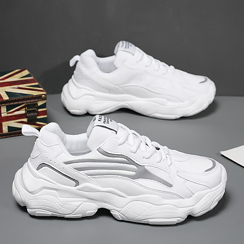 

Men's Trainers Athletic Shoes Athletic PU White Beige Gray Fall
