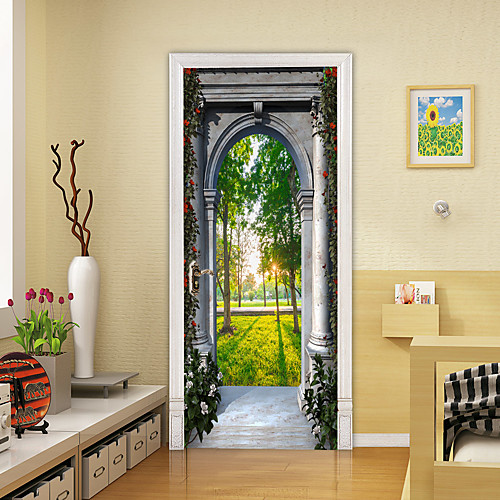 

Forest Arch Self-adhesive Creative Door Sticker Living Room DIY Decoration Home Waterproof Wall Sticker