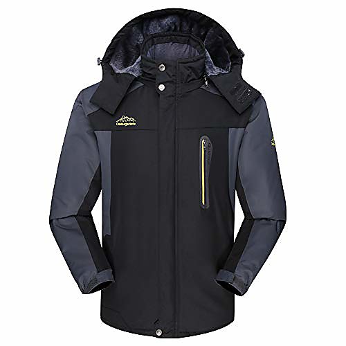 

mens jacket! pervobs mens winter warm windbreaker jacket fleece liner outdoor hoodie parka sport assault coat(l, black