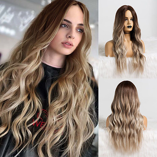 

Synthetic Wig / Bangs Curly / Water Wave Style Side Part Capless Wig Grey Synthetic Hair 18 inch Women's Cosplay / Women / Synthetic Dark Gray Wig Long Cosplay Wig