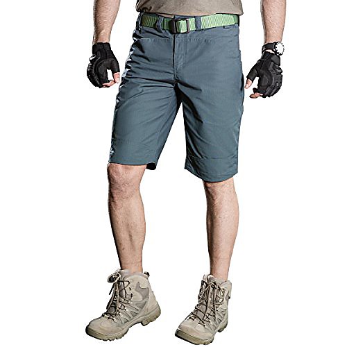 

men's flat front cargo shorts with pockets(grey green xxxl)