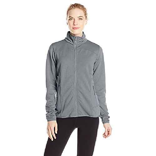 

women's waypoint birdseye fleece jacket, grey, l