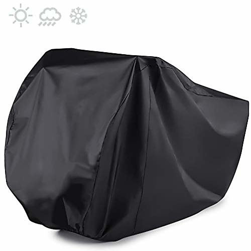 

bicycle cover for 3 bike waterproof cycle protection uv rain snow proof tarp for bikes all weather dust resistant (black)