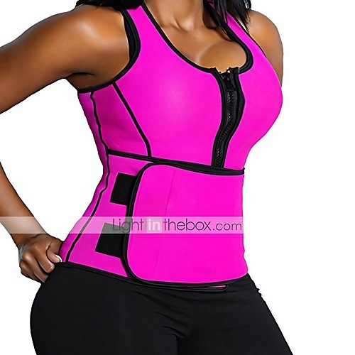 

women neoprene sauna sweat vest waist trainer sports vest underbust corset fajas body shaper red