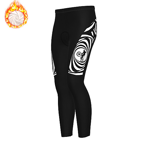 

21Grams Men's Cycling Tights Cycling Pants Winter Fleece Bike Tights Padded Shorts / Chamois Pants Thermal Warm Fleece Lining Breathable Sports Black Mountain Bike MTB Road Bike Cycling Clothing