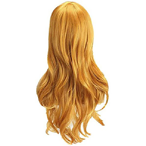 

l-peach women's long wavy hair wig natural curly wig with cap for halloween party cosplay daily