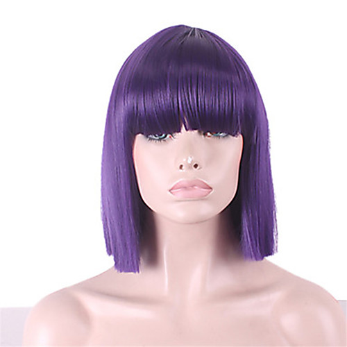 

Synthetic Wig Hathaway Middle Part Wig Mid-length Purple Natural Straight Hair Holiday Wig Cosplay Wig Synthetic Hair 12 inch Women Synthetic Sexy Lady Hairstyle