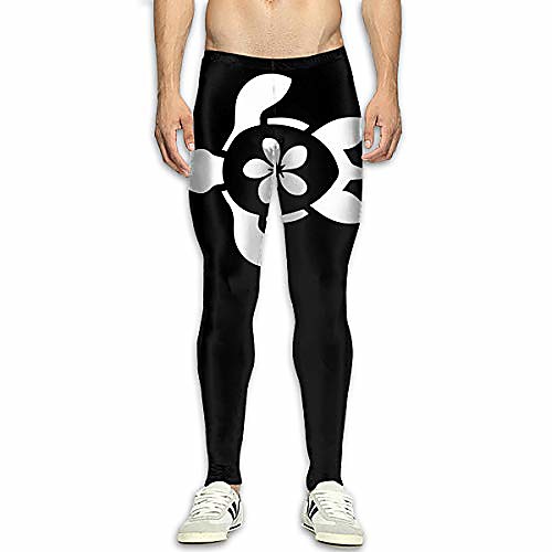 

hawaiian turtle men's compression tights baselayer dry cool yoga long pants for men white
