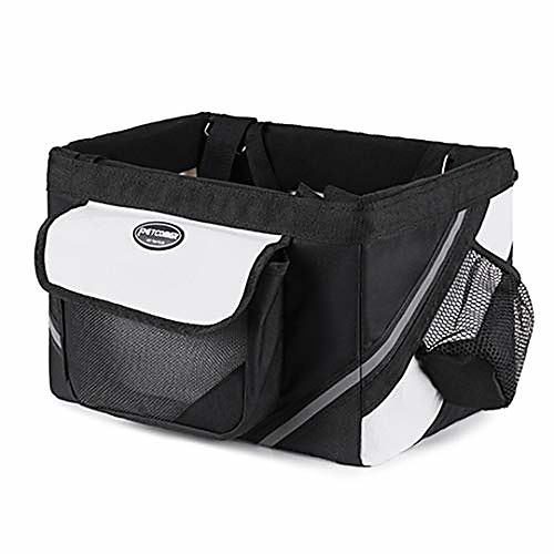 

bicycle bag cycling bike bicycle handlebar basket bike hard-wearing front bag box pet dog cat carrier black/blue/coffee black