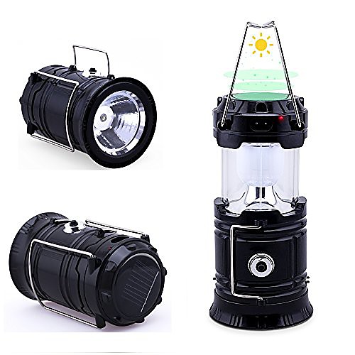 

ultra bright portable led camping lantern perfect for camping fishing power outages emergencies hurricanes lightweight water resistant (black)