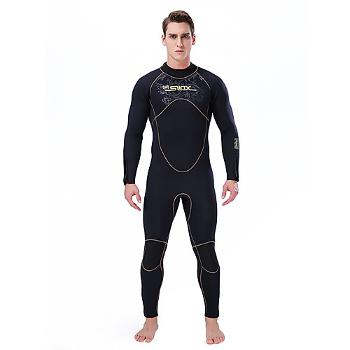 

SLINX Men's Full Wetsuit 5mm SCR Neoprene Diving Suit Thermal Warm Long Sleeve Back Zip - Swimming Diving Surfing Patchwork Spring & Fall Winter / Stretchy